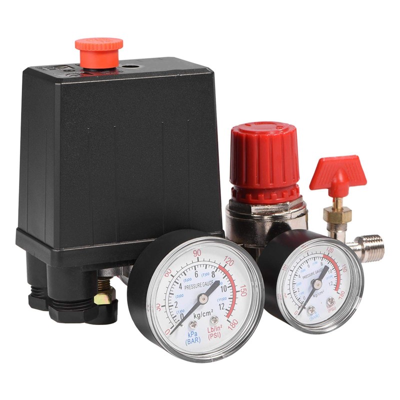 Pressure Regulator, Standard Air Compressor Pressure Switch with 2 Pressure