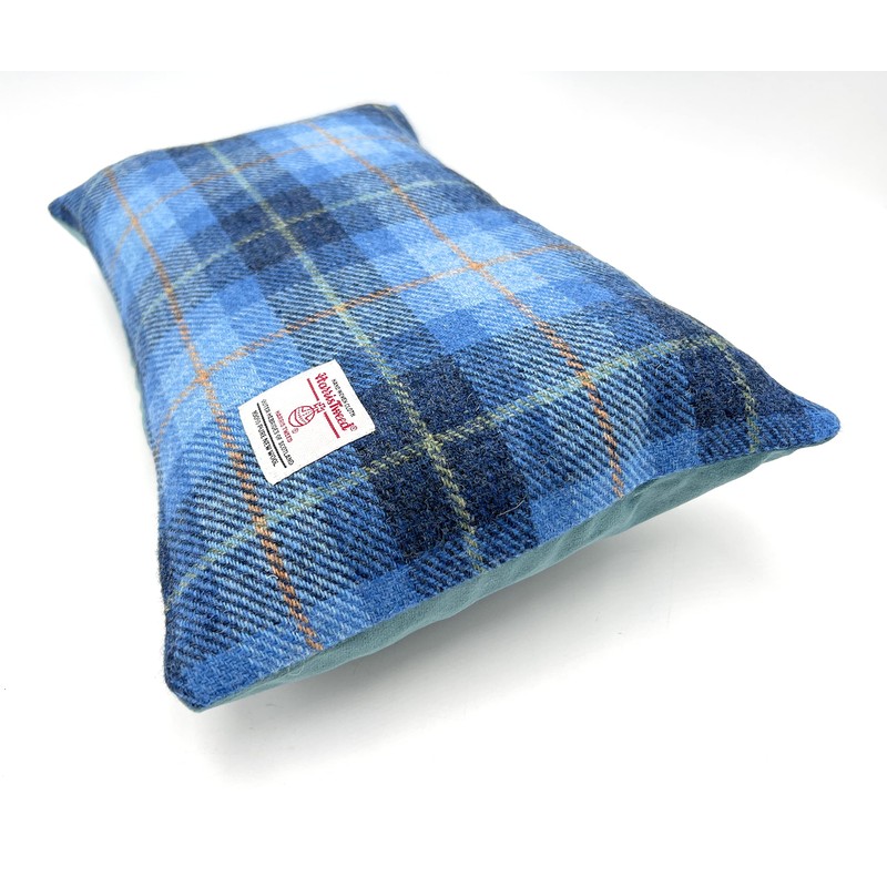 Harris Tweed Rectangular Cushion Cover With Velvet Back Made In