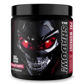 JNX SPORTS The Shadow! High Stim Preworkout | 350mg of Caffeine | Strawberry Pineapple 30 Servings | Electric Energy, Mental Focus & Superhuman Strength for Men & Women