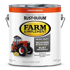 Rust-Oleum 280183 Farm & Implement Enamel Paint, Gallon, Kubota Orange