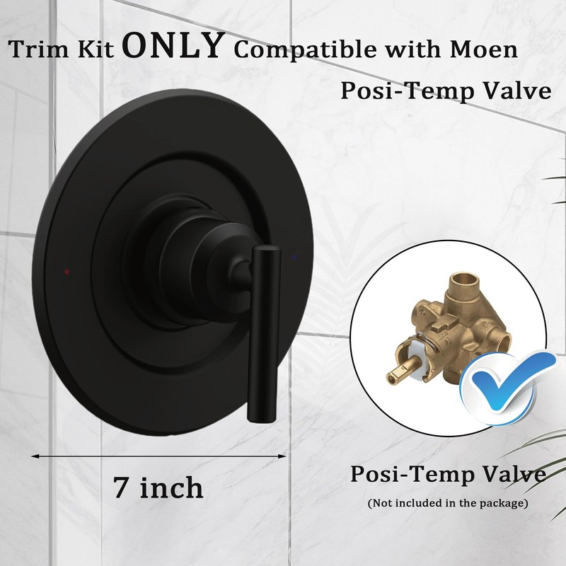 T2901BL Valve Trim Kit Replacement for Moen Gibson Posi-Temp Valve
