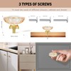 SHINY HANDLES 8 Pack Champagne Crystal Cabinet Knobs and Pulls