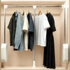 tonchean Heavy Duty Pull Down Closet Rod White, 60 Lbs