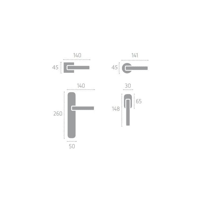 Jennifer Handle Interior Door in Multiple Variations Available in Pair