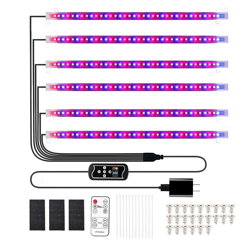 6 Head 54W 216LEDs Plant Growth Light with 3 Light
