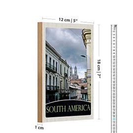 Vintage Holzschild | South America | Nostalgische Wanddeko | 12 cm x 18 cm