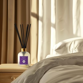 Elaunva Reed Diffuser Sets,6.7fl oz(200ml) with 8 Sticks,Fragrance/Aromatherapy for Livingroom/Office/Kitchen/Entryway/Bathroom,Gift Set,Home/House/Shelf Decor/Accessories,air freshener(Linen)