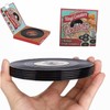 6 Pcs Retro Coasters Vinyl Record Coasters CD Coasters Anti-Heat