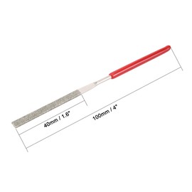 sourcingmap 10Pcs 2mm x 100mm Flat Diamond Needle File 150 Grit