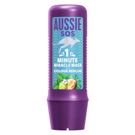 Aussie SOS 1 Minute Miracle Colour Rescue Mask 250ml to Deeply Nourish Dry Coloured Hair