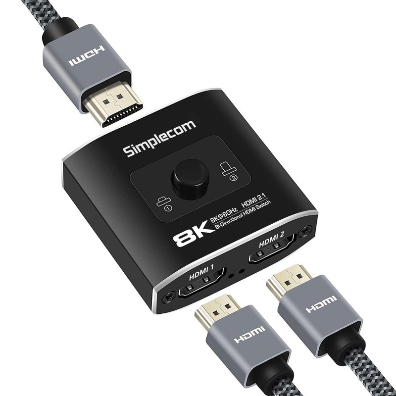 Simplecom CM302v2 8K 60Hz Bi-Directional 2 Way HDMI 2.1 Switch