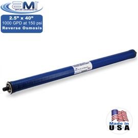 2.5x40 Low Energy Reverse Osmosis Membrane Element for Tap Water | 1,000 GPD at 150 psi | 99% Rejection | Replacement Commercial RO Membrane | Applied Membranes USA M-T2540ALE