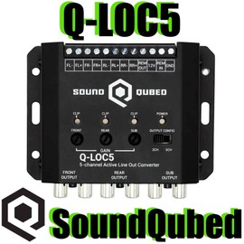 SoundQubed Q-LOC5 Active Line Out Converter 2-5 Channel w/LED Clipping Lights