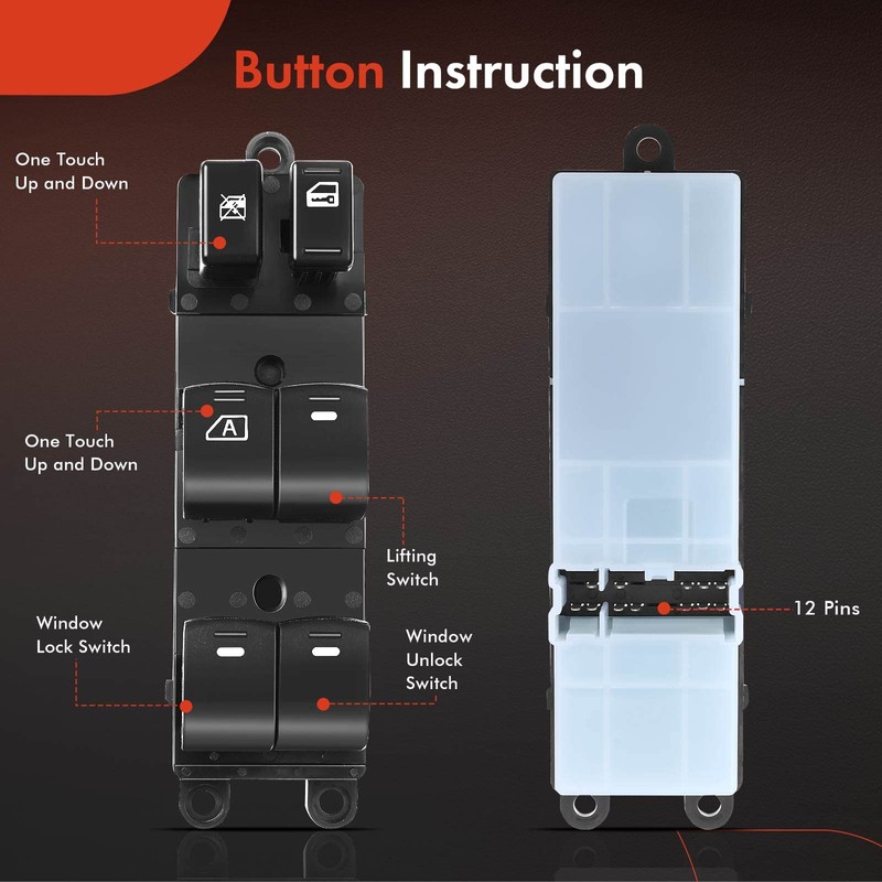 A-Premium Interruptor de elevalunas eléctrico compatible con Nissan Frontier Xterra