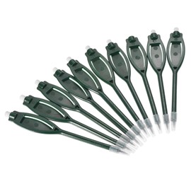 PATIKIL Golf Scoring Pencils with Eraser, 10 Pack Rectangle Clip Plastic 2H Marker Pens for Sport Games Meeting, Dark Green