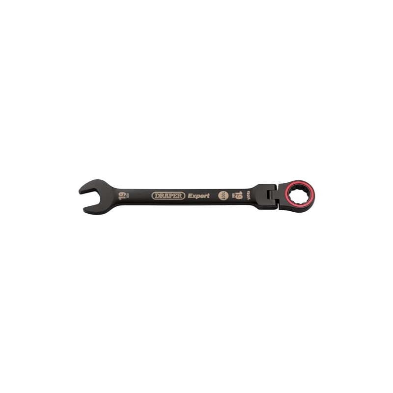 Draper 03926 Expert HI-TORQ Metric Flexible Head Ratchet Combination Spanner,