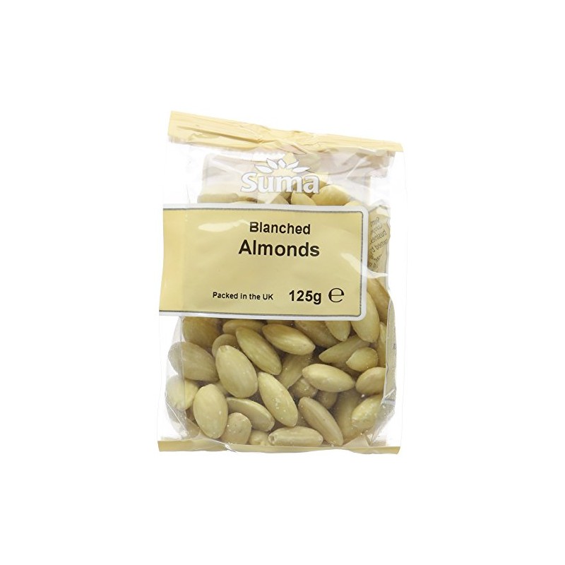 Suma Blanched Almonds 125 g (Pack of 6)