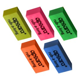 Rub-a-Long Coloured Erasers, Mini, Pack of 100, Multicolour, Multipack, Pencil Rubber Erasers, Perfect for School Home Office Classroom Nursery Use