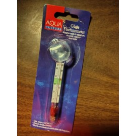 Aqua Culture Fish Tank Aquarium - Glass Thermometer w/ Suction Cup temp gauge