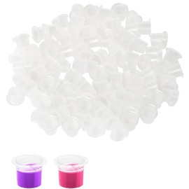 200pcs Tattoo Ink Caps Cups,Pigment Ink Caps,Tattoo Ink Pots,Disposable Ink Cups Tattoo Pigment Caps Holder Container,Plastic Ink Containers for Ink Pigment Cups Tattoo Supplies
