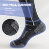 Niorasen Men's Cotton Crew Work Socks, 5 Pairs Cushioned Boot