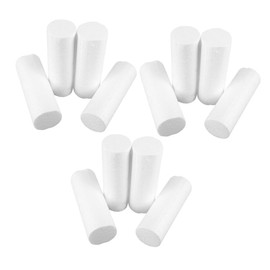 TEHAUX 12pcs Polystyrene Crafts Shapes: White Craft Foam Rods & Cylinders for DIY Modeling Flower Arrangements - Wedding Floral Supplies & Bouquet Holders