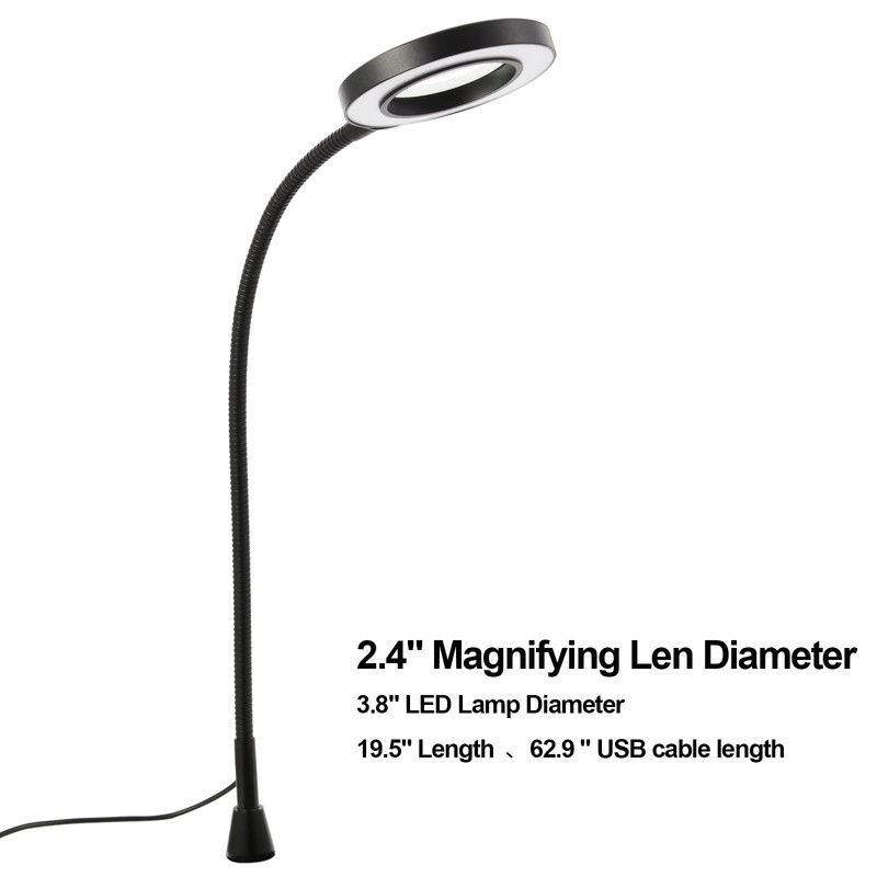 FEITA Helping Hands Soldering Clamp Station, 3X LED Magnifying Glass