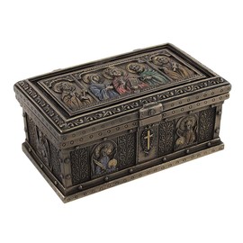 Veronese Design Bronzed Catholic Saints Altar Trinket Box