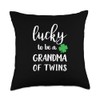 Lucky Grandma of Twins Cute Irish Shamrock St Patricks Day