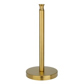 Akicon Paper Towel Holder Stand for Kitchen Countertop & Dining Room Table (Brushed Gold Brass Paper Towel Holder Stand, Modern)