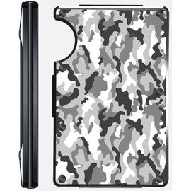 Picture It 3D Carbon Fiber Minimalist Slim Wallet For Men - Front Pocket RFID Blocking Credit Card Holder With Metal Money Clip (Grey Camo)