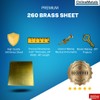 260 Brass Sheet, Unpolished (Mill) Finish, H02 Temper, ASTM B36,