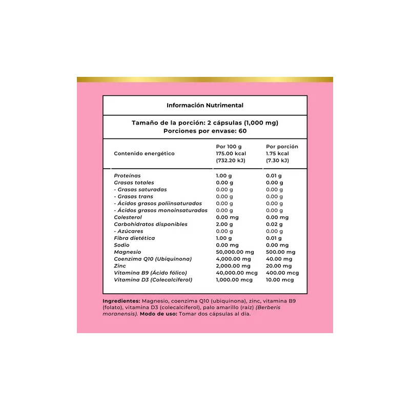 Bikini Burn Ovacomplex Multivitamínico Mujer Coq10 Zinc Magnesio