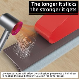 39” Under Door Draft Stopper for Bottom of Door with Brush,Door Sweeps for Exterior & Interior Doors,Under Door Gap Filler Sound Blocker for Door Bottom Seal,Draft Guard for Door Bug Stopper(Brown)