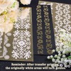 WANDIC 3 Sheets Gilding Rub On Transfer Stickers, Gold Foil