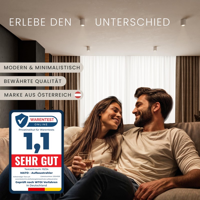 MATO 3 x Surface-Mounted Spotlight GU10 White - 30° Swivelling