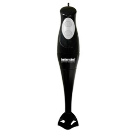 Better Chef Basic Immersion Hand Blender | 2-speeds | Stainless Steel Blade | 200-watt Motor (Black)