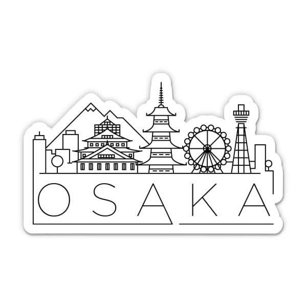 Squiddy Osaka Japan - Vinyl Sticker (7" Wide)