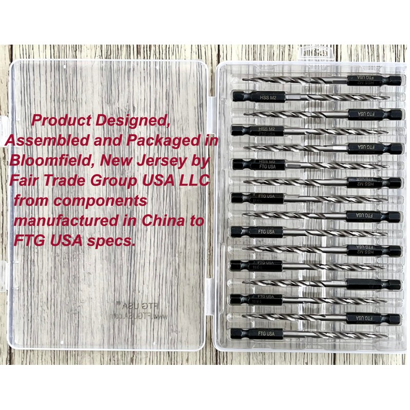 FTG USA Tapered Countersink Drill Bit Set 16 Pc #8
