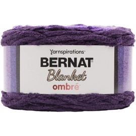 Bernat 16103636004 Blanket Ombre Yarn, Eggplant