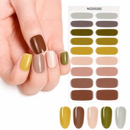Semi-Cured Gel Nail Wraps for DIY Manicure – 16/20/22 Full-Cover Nail Stickers with UV Lamp Curing for At-Home Nail Art