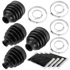 Caltric 2 Rear Axle Outer And Inner CV Boot Kit for Polaris Ranger 900 4X4 Diesel 11-14