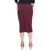 Kosher Casual Women's Modest Midi Lightweight Cotton Spandex Tapered Pencil