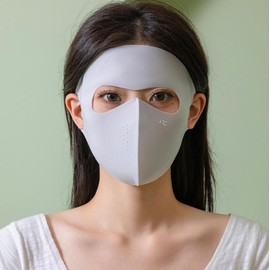 KC Certified UV Sun Protection Cool Mask Face Sunshade Hiking Mask Dark Gray 10ea