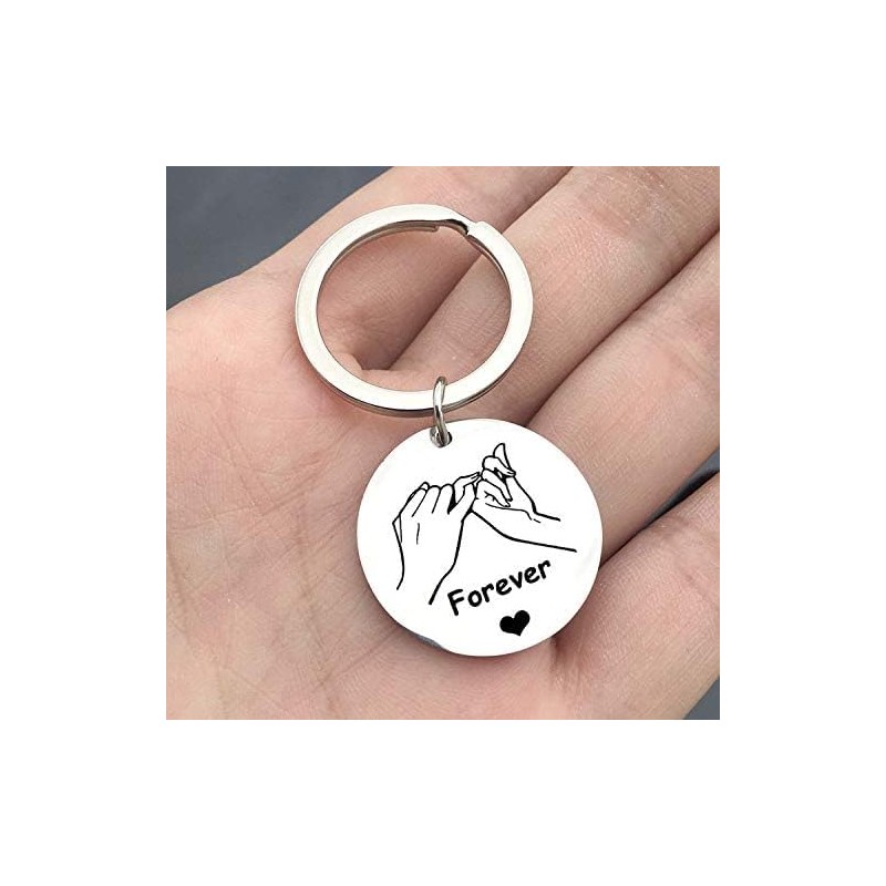 Medical ID Me Forever Pinky Promise Keyring Couples Best Friend