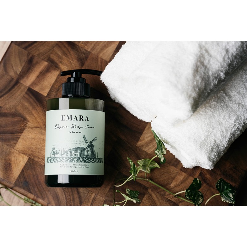 EMARA Organic Body Cream 《Cedarwood》 (400ml)
