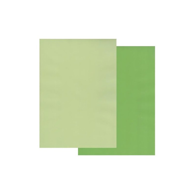 Groovi Coloured Parchment Paper: Meadow Green & Willow Green A4