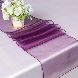 Wambere Pack of 5 Organza Table Runners, 30 cm x 275 cm, Delicate Table Runner, Table Runner Table Decoration for Dining Room, Party, Holiday, Decoration, Wedding, Festive Decoration for Special