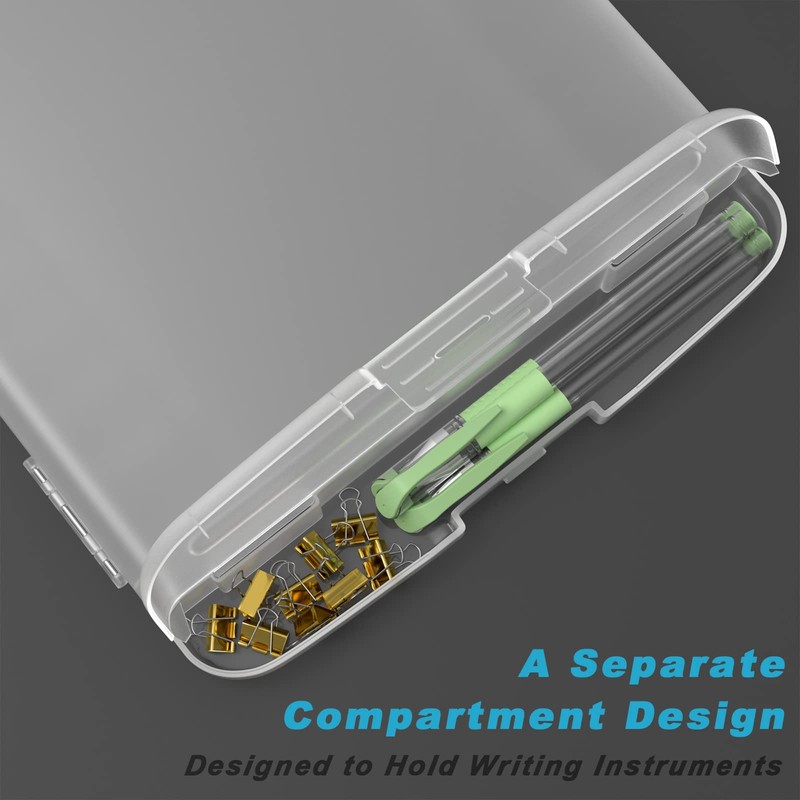 Rimilak Plastic Clipboard with Storage, 8.5 x 11 High Capacity