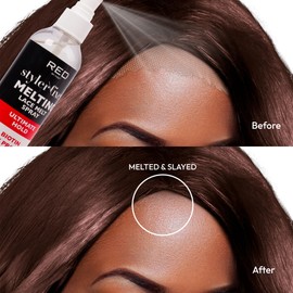 Red by Kiss Lace Melting Spray, Ultimate Hold Styler Fixer Adhesive, 8 Fl Oz, Flawless Blend & Hold, Quick Drying, No Flakes, Non-Sticky